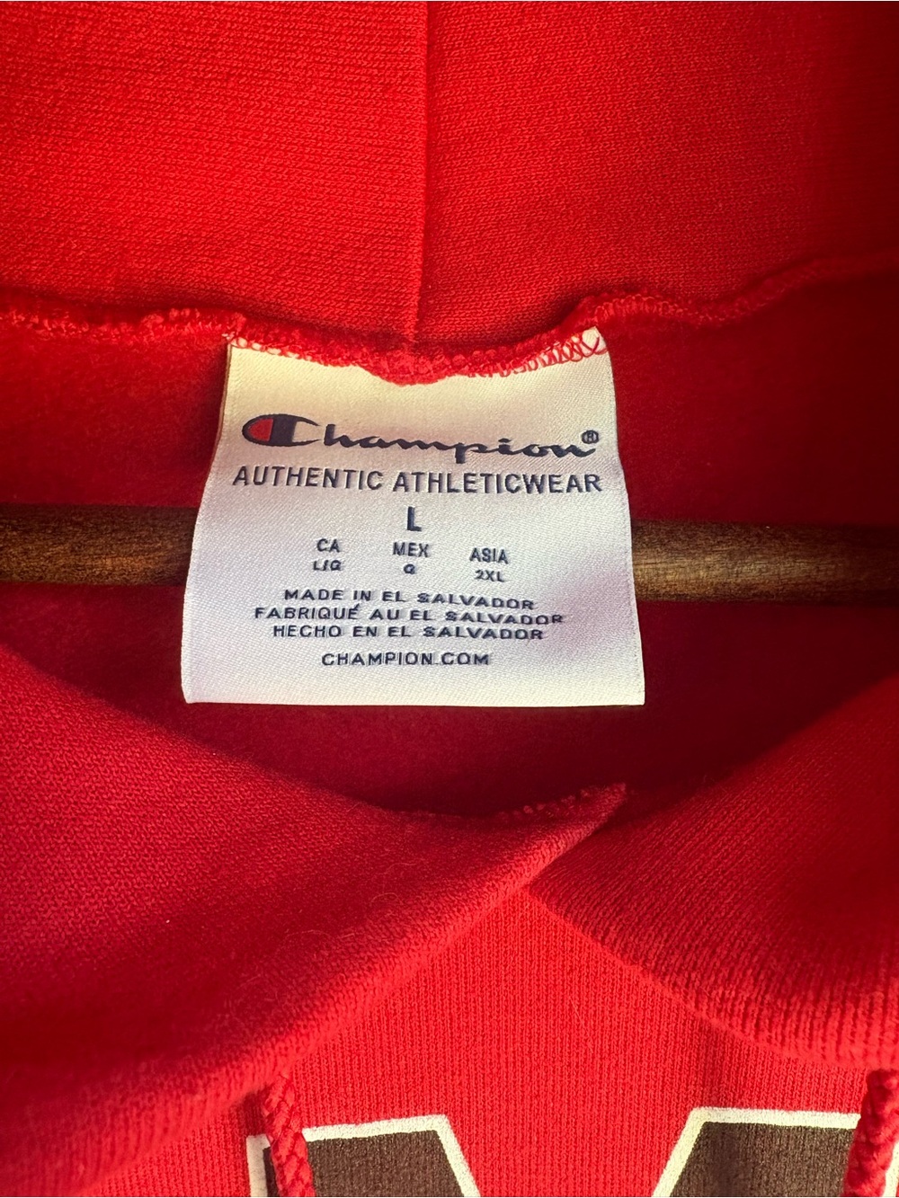 Champion University of Tampa Hoodie Sweatshirt Red Size Large - Picture 3 of 5